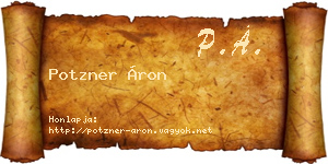 Potzner Áron névjegykártya